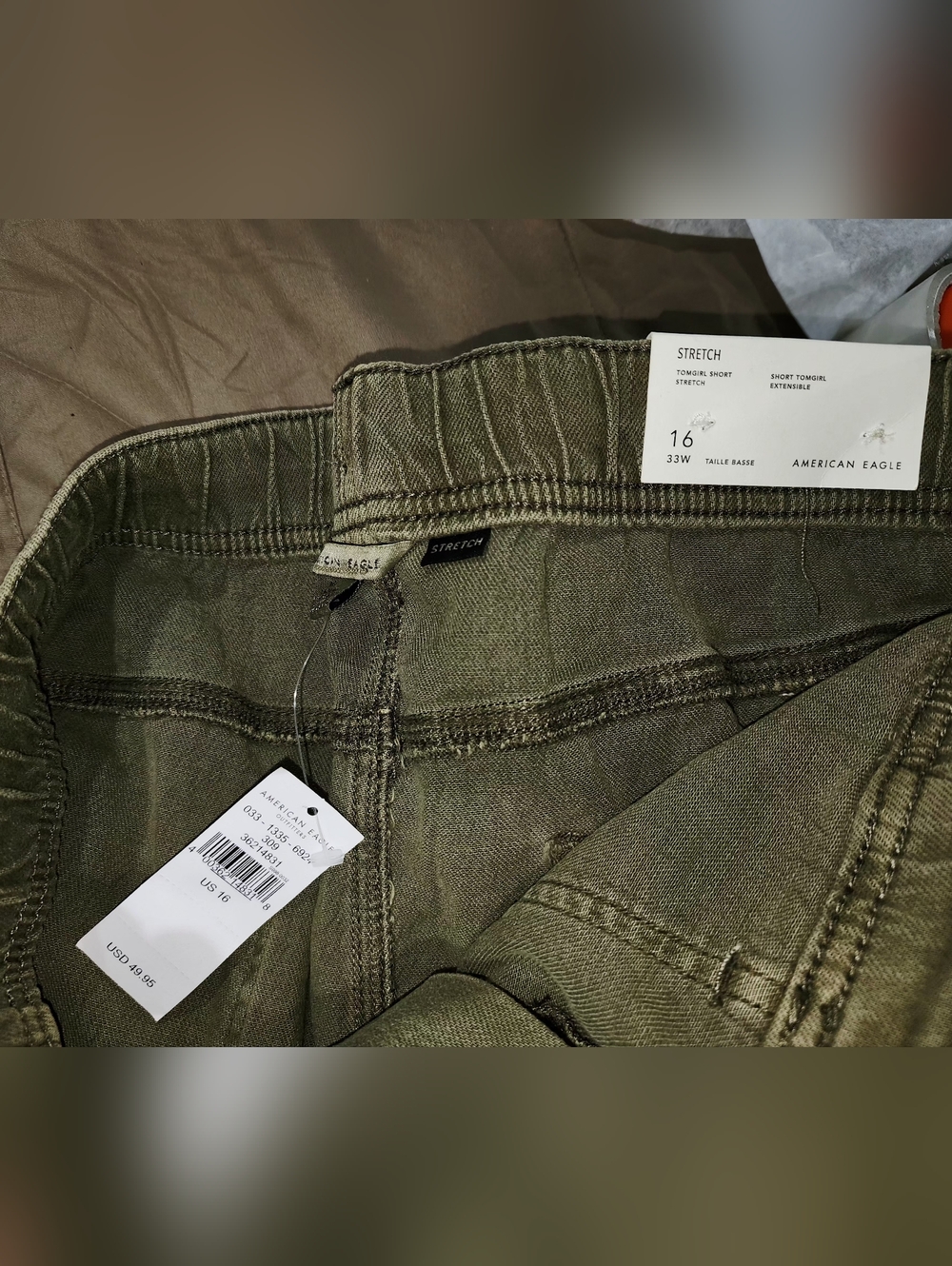 NWT American Eagle Outfitters's AE Low-Rise Denim Tomgirl Short Size 16 - Picture 4 of 14